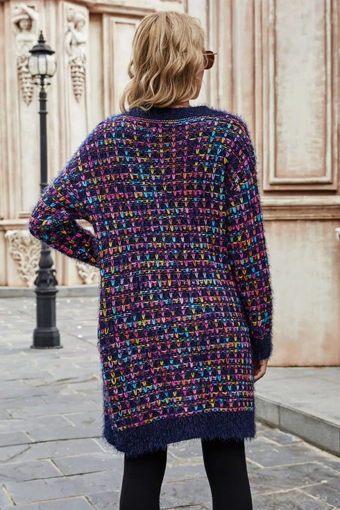 'Whimsy' Plaid Multicolour Cardigan - Celes Fashion
